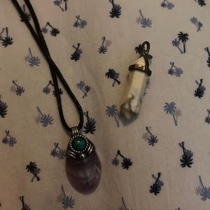 Amethyst necklace with white howlite charm
